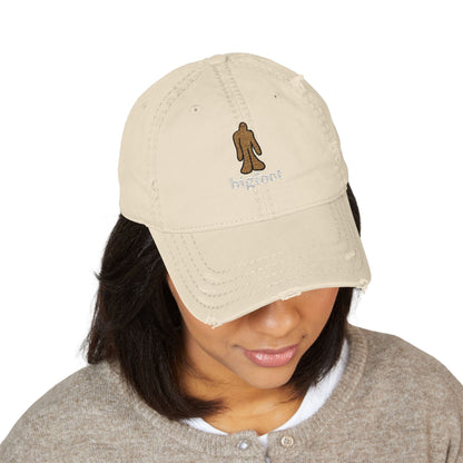 Bigfoot Doodle Embroidered Distressed Dad Hat