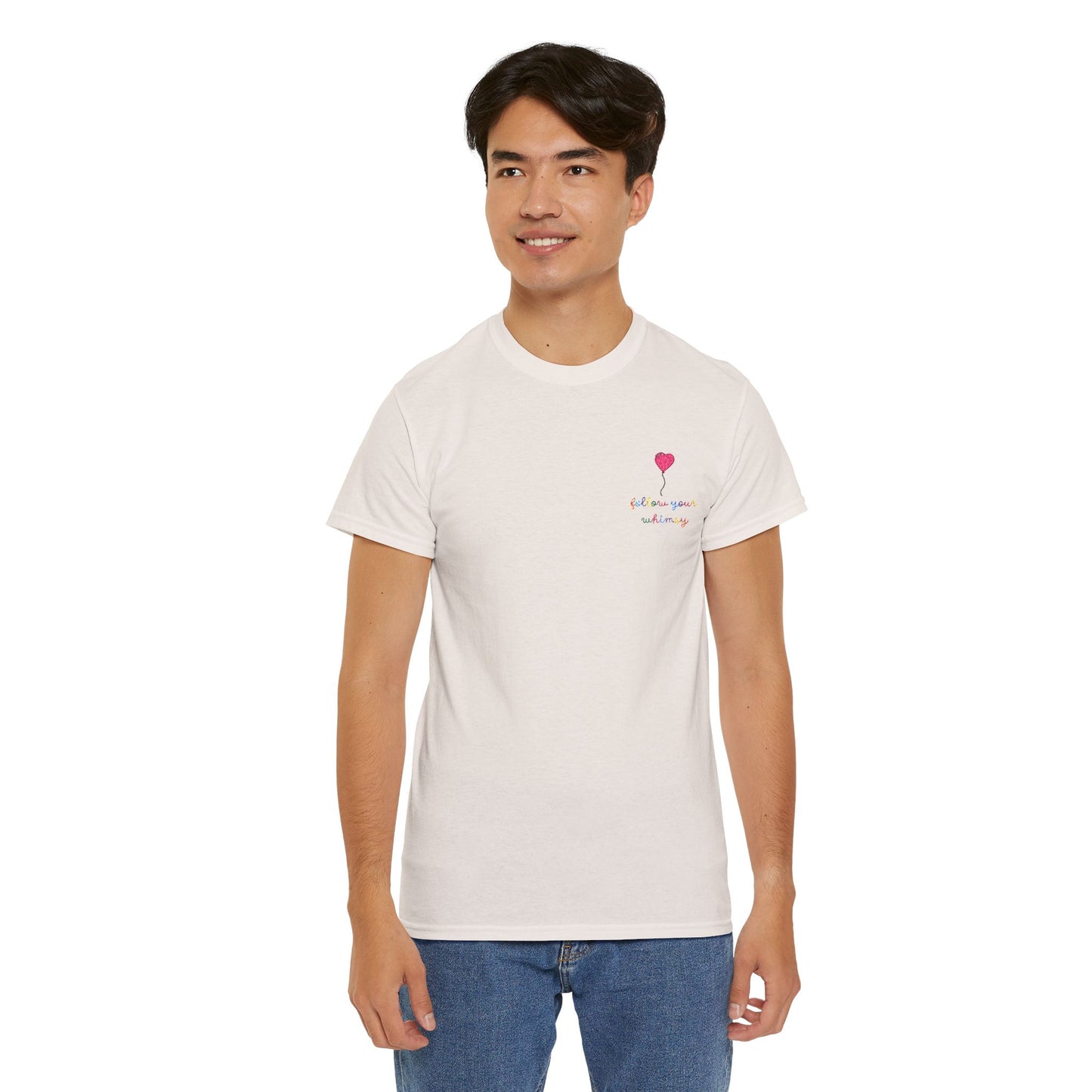Follow Your Whimsy Heart Balloon Embroidered T Shirt