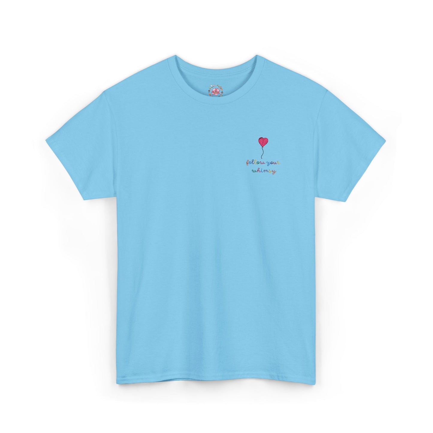Follow Your Whimsy Heart Balloon Embroidered T Shirt