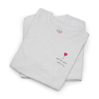Follow Your Whimsy Heart Balloon Embroidered T Shirt