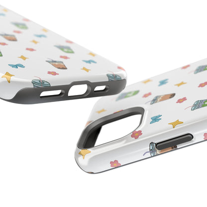 Cute Milk Tea Boba Iced Matcha Pattern Magnetic Impact Phone Case