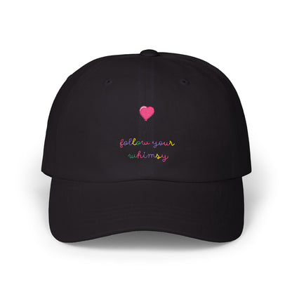Follow Your Whimsy Heart Balloon Embroidered Baseball Hat