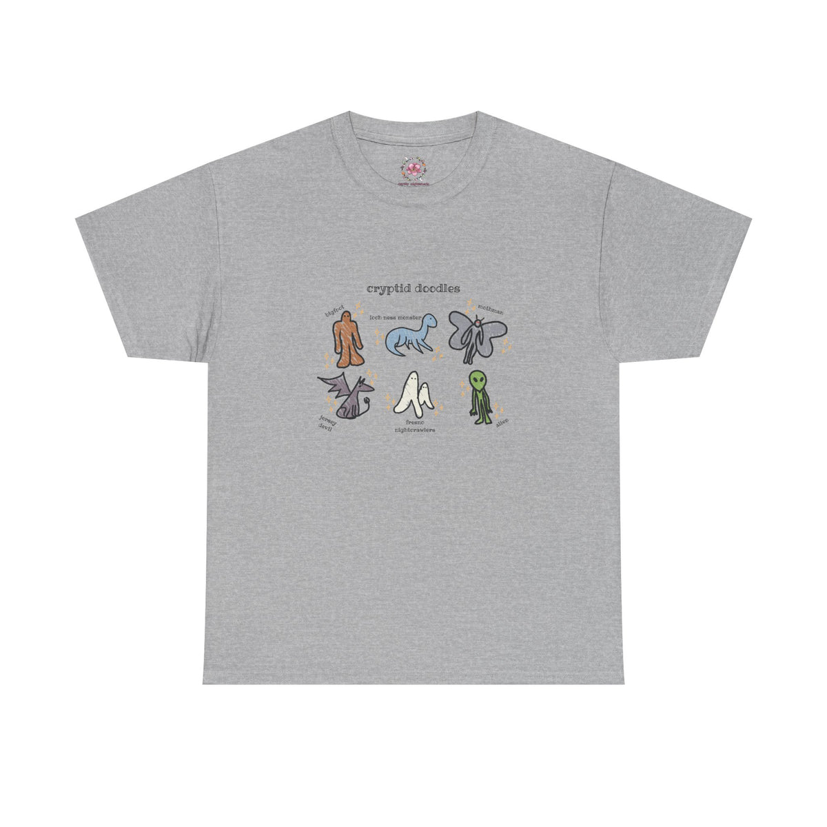 Cryptid Doodles Cotton Tee