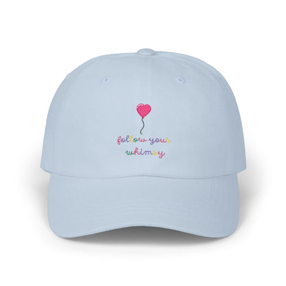 Follow Your Whimsy Heart Balloon Embroidered Baseball Hat