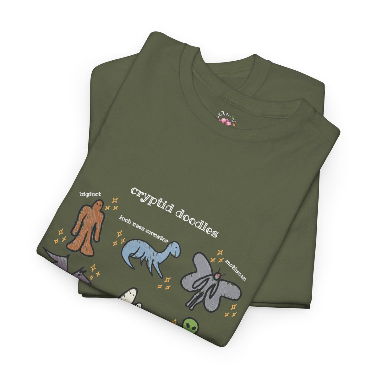 Cryptid Doodles Cotton Tee