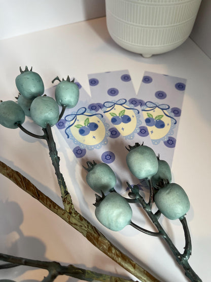 Blueberry Coquette Bookmark Cute Bookish Reading