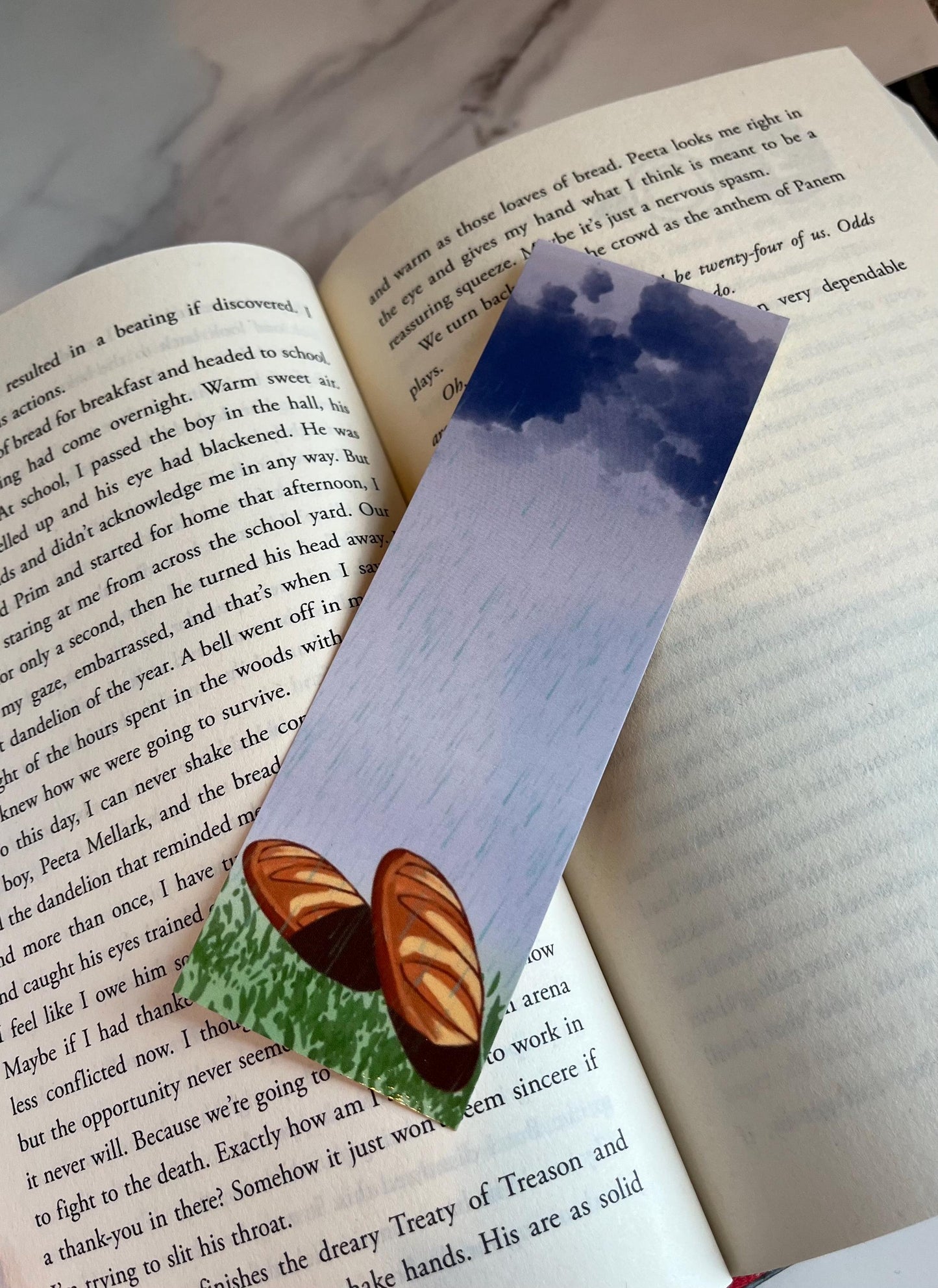 The Boy With The Bread Bookmark: Hunger Games Bookish Gift