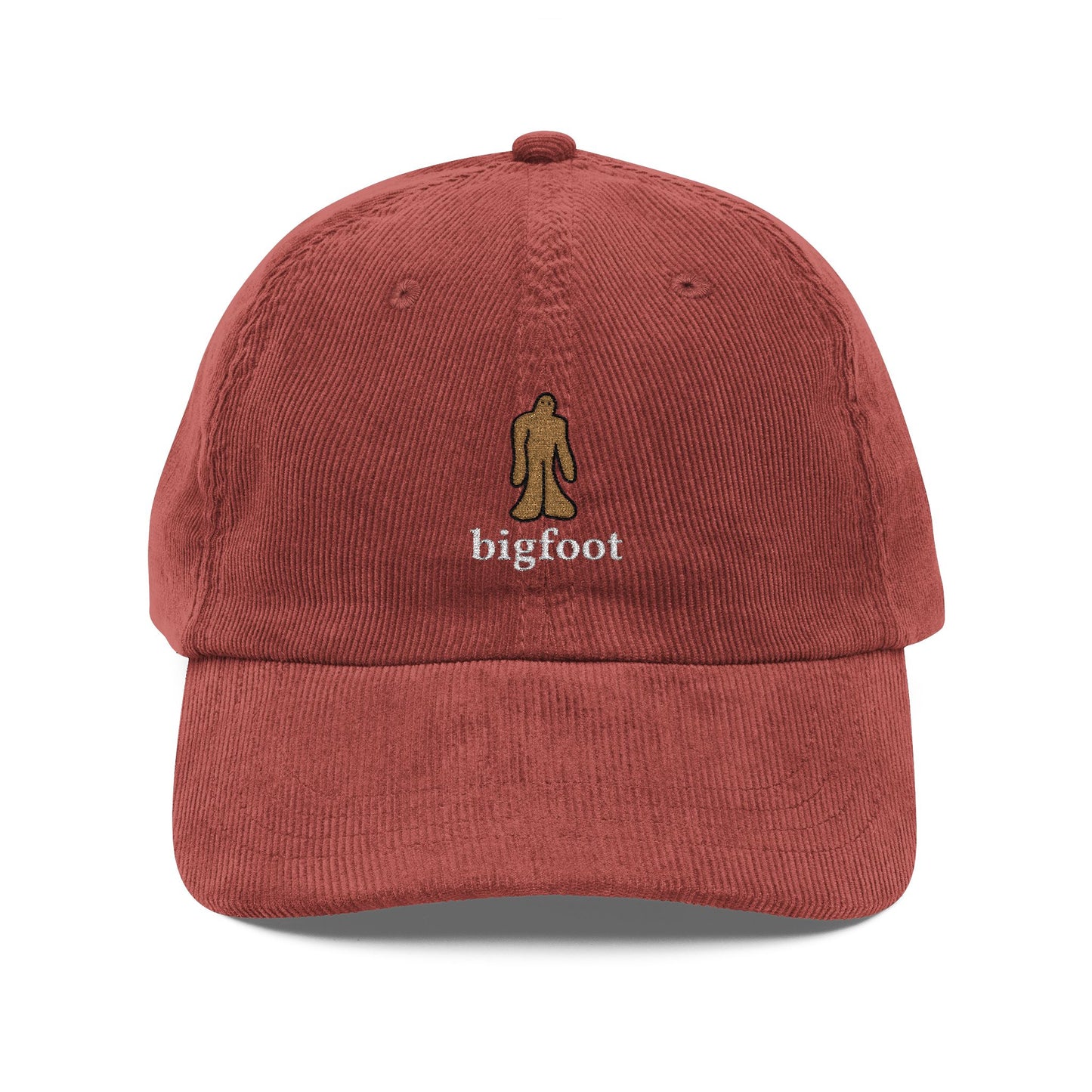 Corduroy Bigfoot Doodle Embroidered Cap