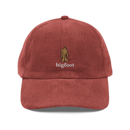 Corduroy Bigfoot Doodle Embroidered Cap