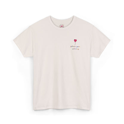 Follow Your Whimsy Heart Balloon Embroidered T Shirt