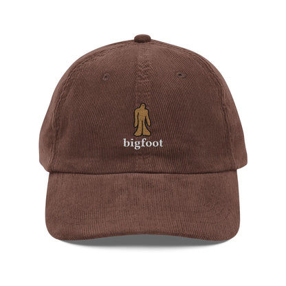 Corduroy Bigfoot Doodle Embroidered Cap