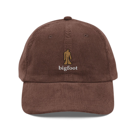 Corduroy Bigfoot Doodle Embroidered Cap
