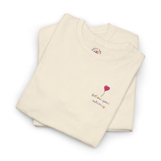 Follow Your Whimsy Heart Balloon Embroidered T Shirt