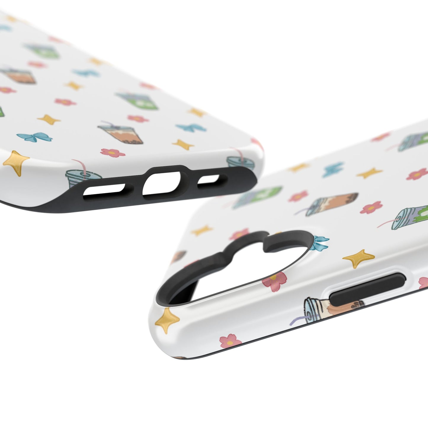 Cute Milk Tea Boba Iced Matcha Pattern Magnetic Impact Phone Case