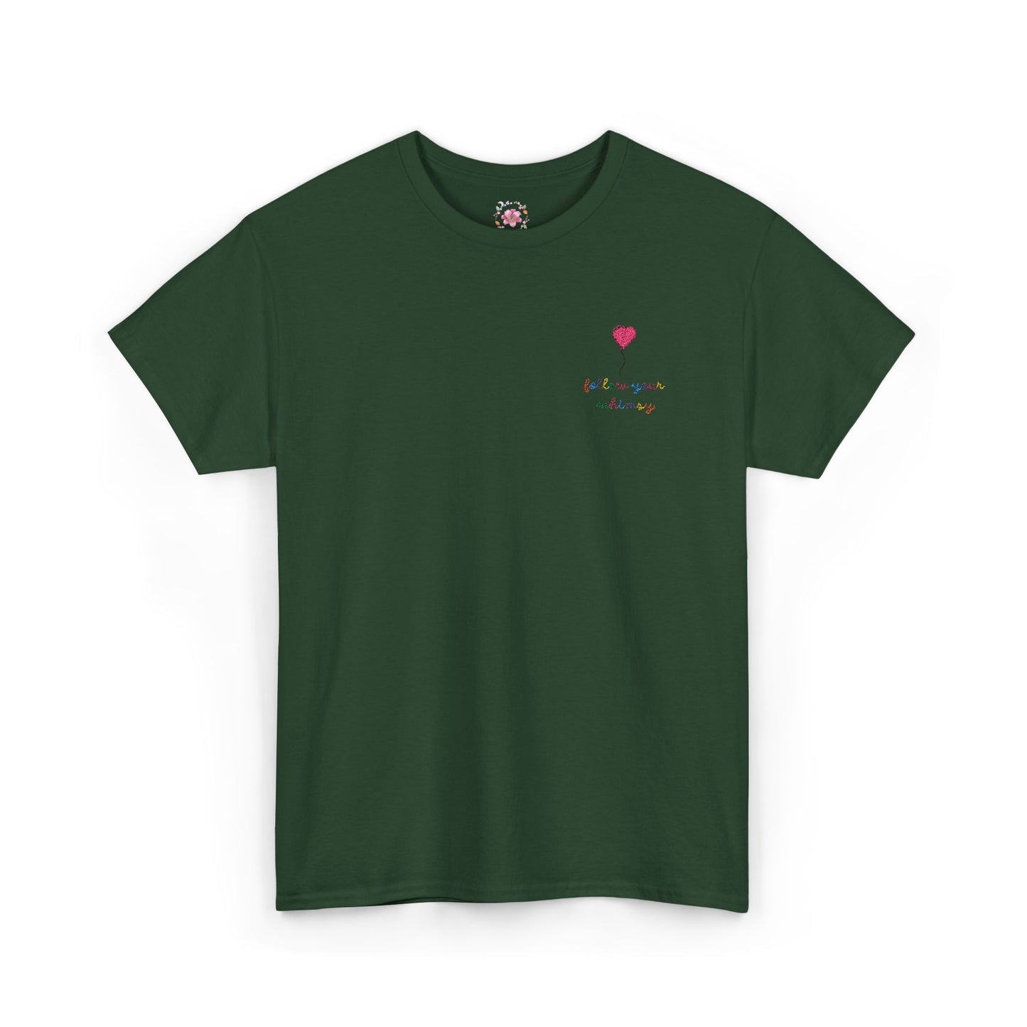 Follow Your Whimsy Heart Balloon Embroidered T Shirt