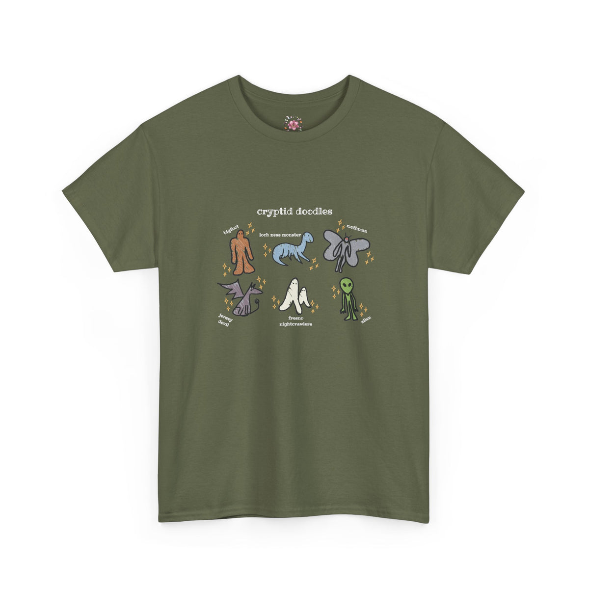 Cryptid Doodles Cotton Tee