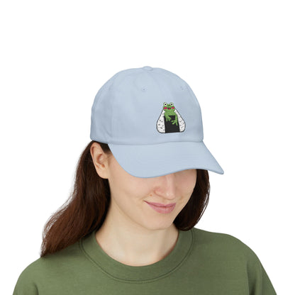 Cute Frog Onigiri Dad Cap Kawaii Japanese Rice Ball Embroidered Hat