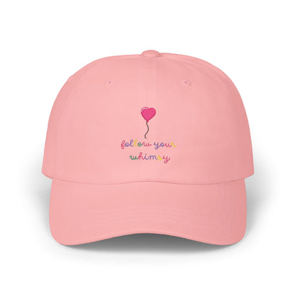 Follow Your Whimsy Heart Balloon Embroidered Baseball Hat