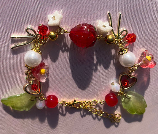 Strawberry Cluster Bracelet